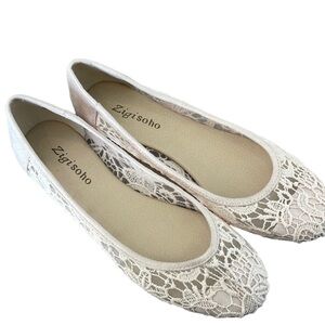 ZIGI Soho Cream Lace Ballet Flats